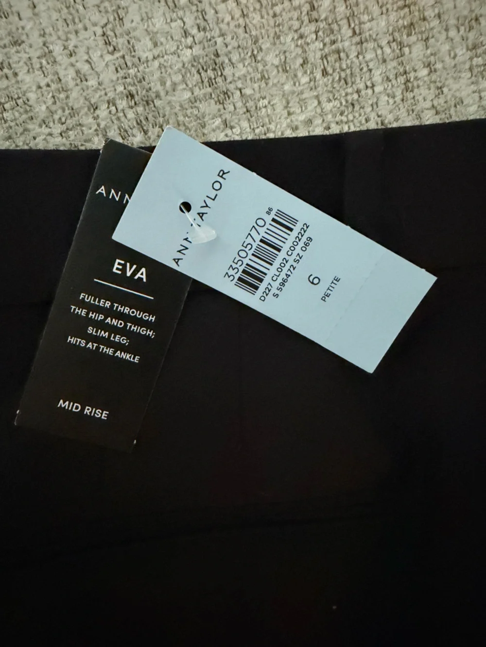 Ann Taylor Black Mid-Rise Dress Pants - Picture 3 of 4